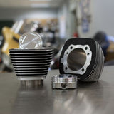 S&S Cycle 99-06 BT 4in Bore 4in Stroke Cylinder Kit - Wrinkle Black w/ Highlight S&S Cycle Piston Sets - Powersports  AXOPROS