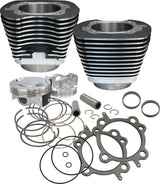 S&S Cycle 99-06 BT 97in Big Bore Cylinder Kit - Wrinkle Black S&S Cycle Piston Sets - Powersports  AXOPROS