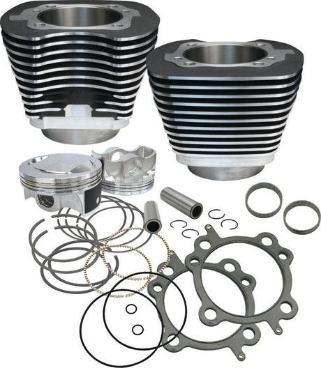 S&S Cycle 99-06 BT 97in Big Bore Cylinder Kit - Wrinkle Black S&S Cycle Piston Sets - Powersports  AXOPROS