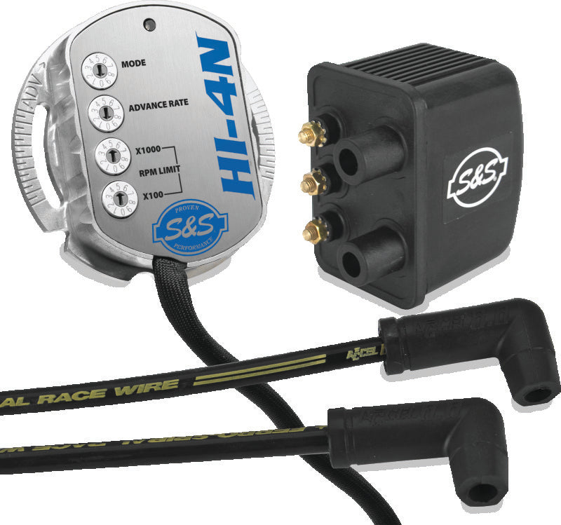 S&S Cycle Single Fire HI-4N Ignition Kit S&S Cycle Engine Covers  AXOPROS