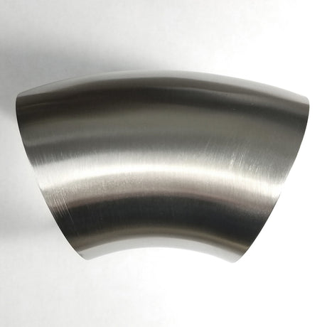 Stainless Bros 2.50in Diameter 1.5D / 3.75in CLR 45 Degree Bend No Leg Mandrel Bend Stainless Bros Steel Tubing  AXOPROS