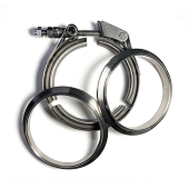 Stainless Bros 3.0in SS304 V-Band Quick Release Clamp Assembly (2 Flanges/1 Clamp) Stainless Bros Flanges  AXOPROS