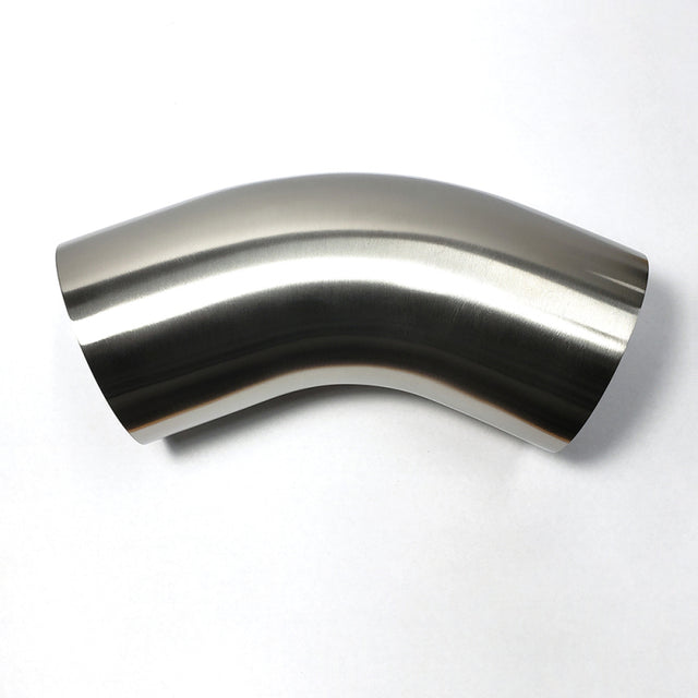 Stainless Bros 3.5in 304 SS 45 Degree Bend Elbow - 1D / 3.5in CLR - 16GA /.065in Wall - Leg Stainless Bros Steel Tubing  AXOPROS