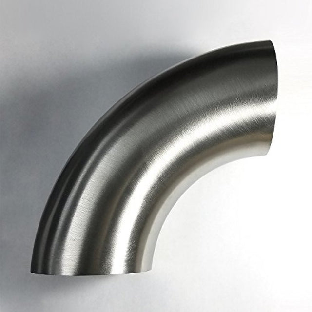 Stainless Bros 3.5in Diameter 1.5D / 3.5in CLR 90 Degree Bend NO LEG Stainless Bros Steel Tubing  AXOPROS