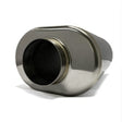 Stainless Bros 3.5in x 12.0in OAL SS304 Oval Muffler - Polished Stainless Bros Muffler  AXOPROS