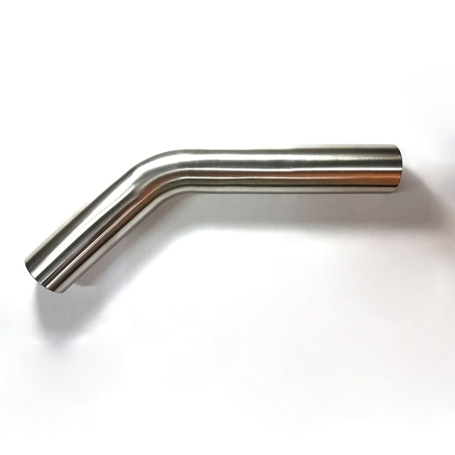 Stainless Bros 3in Diameter 1.5D / 4.5in CLR 45 Degree Bend 5in leg/8in leg Mandrel Bend Stainless Bros Steel Tubing  AXOPROS