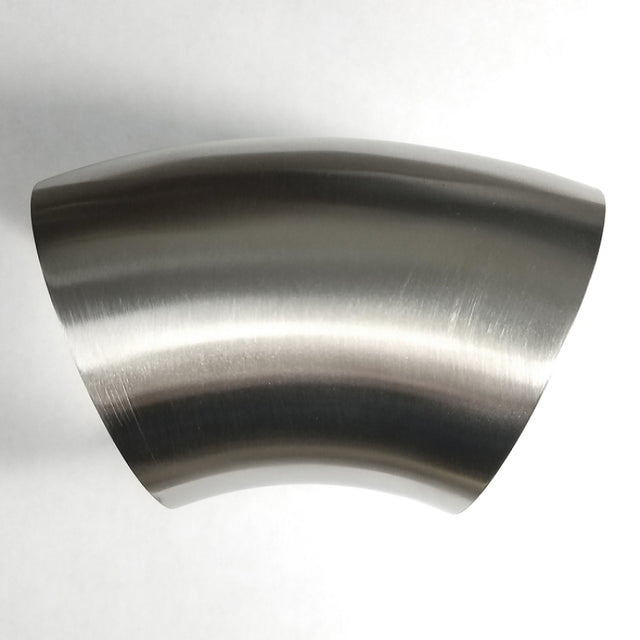 Stainless Bros 3in Diameter 304SS 1D Radius 45 Degree Bend No Leg Mandrel Bend Stainless Bros Steel Tubing  AXOPROS