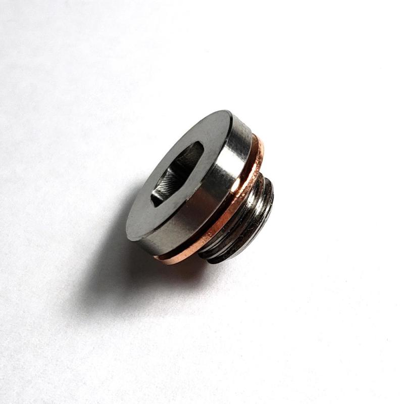 Stainless Bros M12x1.25 O2 Motorcycle Sensor Bung Plug w/ Copper Washer Stainless Bros Bungs  AXOPROS
