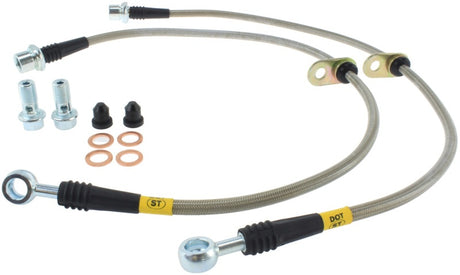 StopTech 00-05 Celica GT & GT-S/05-08 Scion tC Front Stainless Steel Brake Lines Stoptech Brake Line Kits  AXOPROS