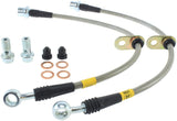 StopTech 00-05 Toyota MR2 Spyder Front Stainless Steel Brake Lines Stoptech Brake Line Kits  AXOPROS