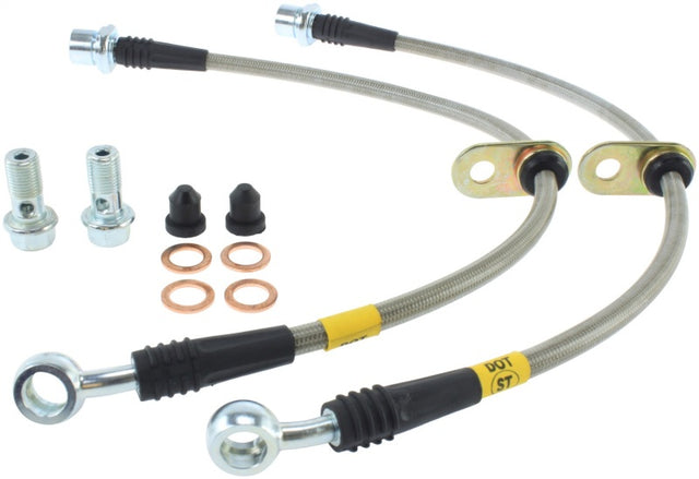 StopTech 00-05 Toyota MR2 Spyder Front Stainless Steel Brake Lines Stoptech Brake Line Kits  AXOPROS