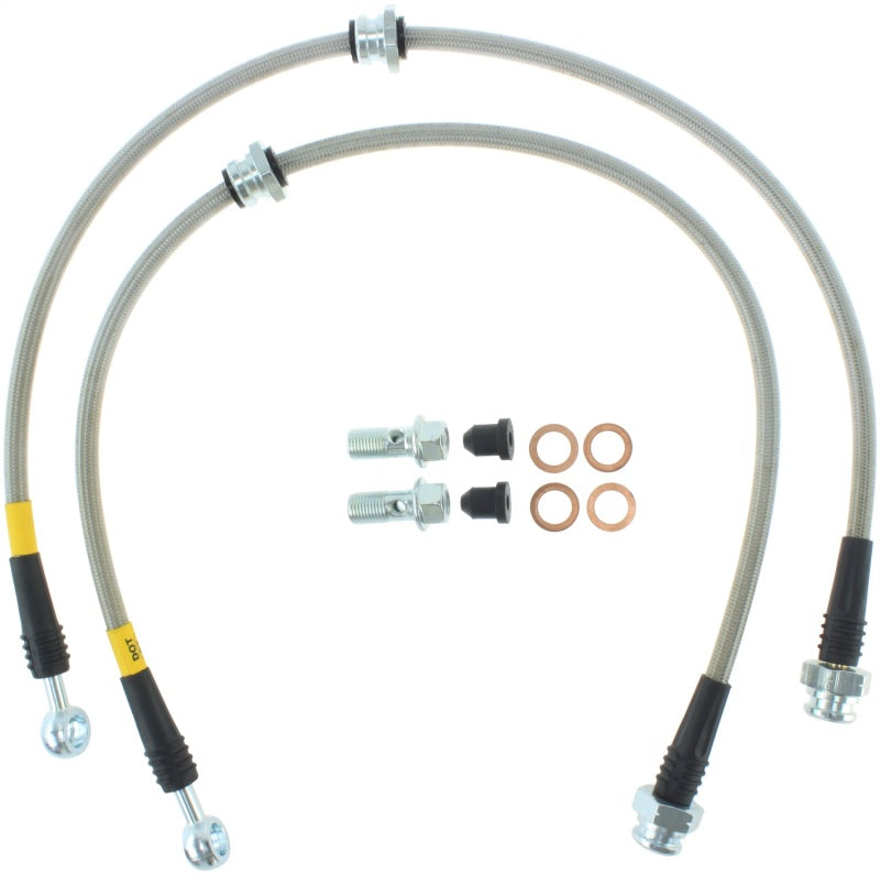 StopTech 00-06 Nissan Sentra SE-R Stainless Steel Rear Brake Lines Stoptech Brake Line Kits  AXOPROS