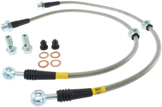 StopTech 00-06 Nissan Sentra SE-R Stainless Steel Rear Brake Lines Stoptech Brake Line Kits  AXOPROS