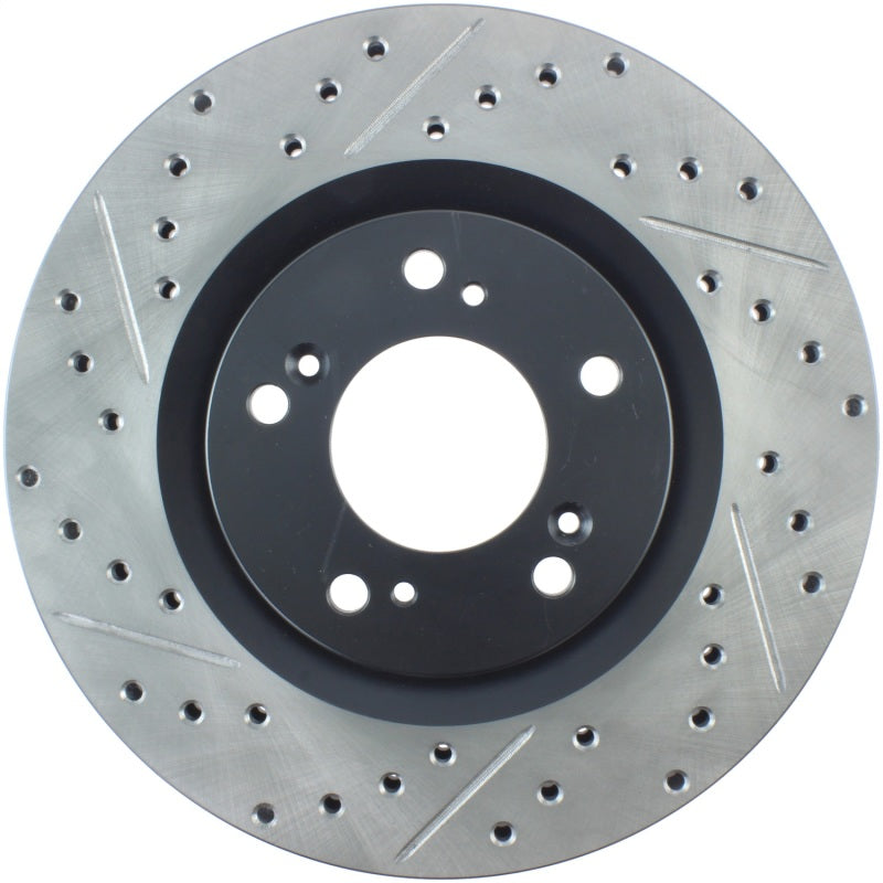 StopTech 00-09 S2000 Slotted & Drilled Right Front Rotor Stoptech Brake Rotors - Slot & Drilled  AXOPROS