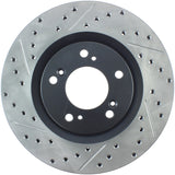 StopTech 00-09 S2000 Slotted & Drilled Right Front Rotor Stoptech Brake Rotors - Slot & Drilled  AXOPROS