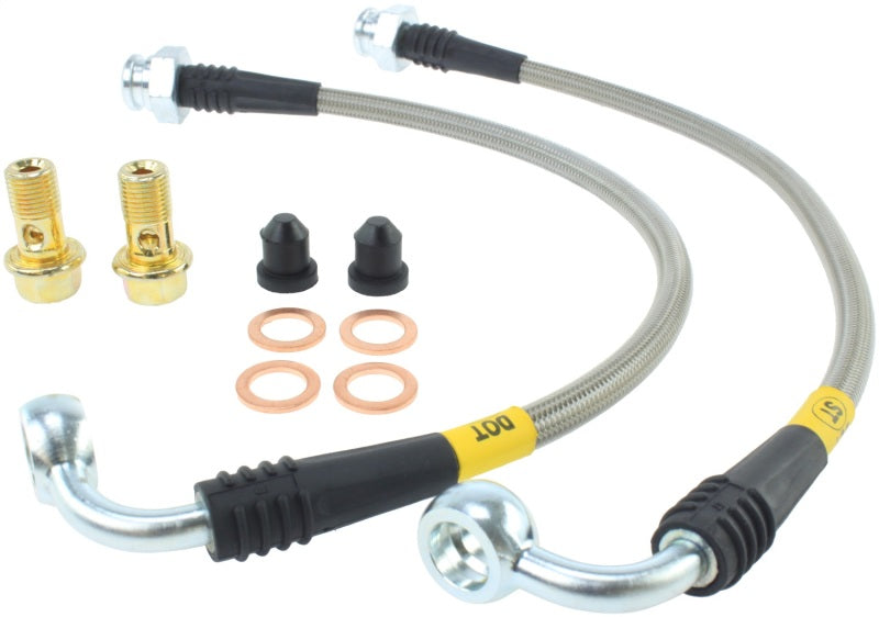 StopTech 03-07 350Z/G35 Stainless Steel Rear BBK Brake Lines Stoptech Brake Line Kits  AXOPROS