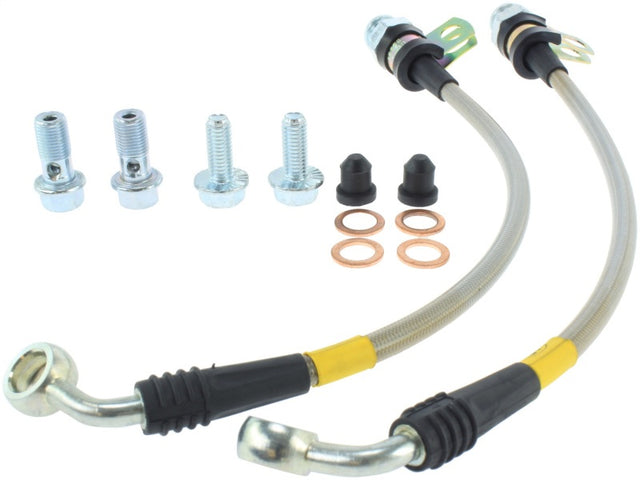 StopTech 03-07 Infiniti FX35/45 Rear Stainless Steel Brake Lines Stoptech Brake Line Kits  AXOPROS