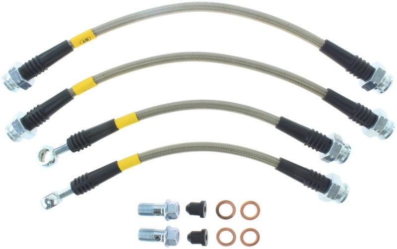 StopTech 04-06 Pontiac GTO Stainless Steel Rear Brake Lines Stoptech Brake Line Kits  AXOPROS