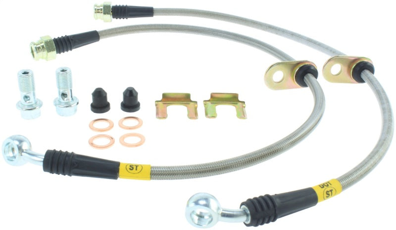 StopTech 04-07 STi & 06-07 WRX Stainless Steel Front Brake Lines Stoptech Brake Line Kits  AXOPROS