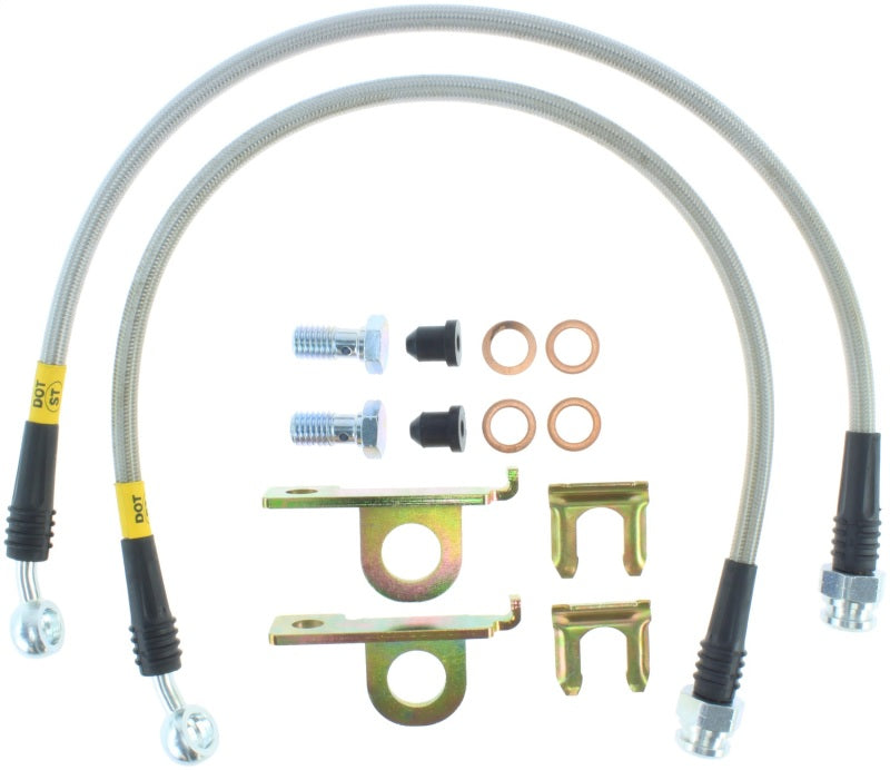 StopTech 04-08 Cadillac STS / 05-08 14-15 Chevrolet Corvette Stainless Steel Rear Brake Lines Stoptech Brake Line Kits  AXOPROS
