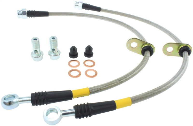 StopTech 06-14 Honda Ridgeline Stainless Steel Front Brake lines Stoptech Brake Line Kits  AXOPROS