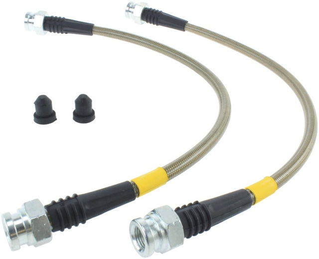 StopTech 07-08 Honda Fit Stainless Steel Rear Brake Lines Stoptech Brake Line Kits  AXOPROS
