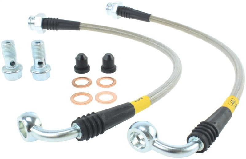 StopTech 07-08 Infiniti G35 Rear Stainless Steel Brake Lines Stoptech Brake Line Kits  AXOPROS