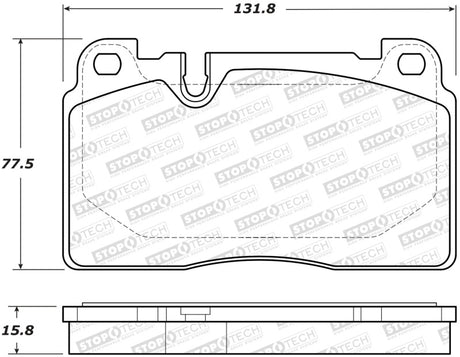 StopTech 07-15 Audi Q7 Street Performance Front Brake Pads Stoptech Brake Pads - OE  AXOPROS