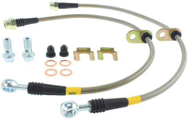 StopTech 08-09 Subaru STi / 13 Subaru BRZ / 13 Scion FR-S Stainless Steel Rear Brake Lines Stoptech Brake Line Kits  AXOPROS