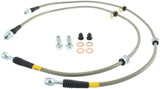 StopTech 08-10 EVO X AWD Stainless Steel Front Brake Lines Stoptech Brake Line Kits  AXOPROS