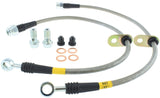 StopTech 08-10 EVO X AWD Stainless Steel Rear Brake Lines Stoptech Brake Line Kits  AXOPROS