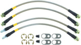 StopTech 08-10 Mitsubishi Lancer Ralliart Stainless Steel Rear Brake Lines Stoptech Brake Line Kits  AXOPROS