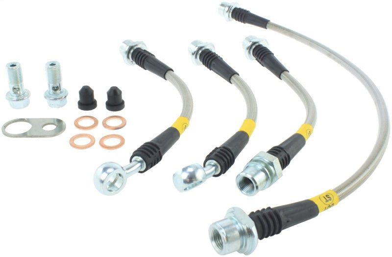 StopTech 08-11 Scion xB Rear Stainless Steel Brake Lines Stoptech Brake Line Kits  AXOPROS