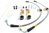 StopTech 11-14 Ford Mustang GT 5.0L V8 Stainless Steel Front Brake Lines Stoptech Brake Line Kits  AXOPROS