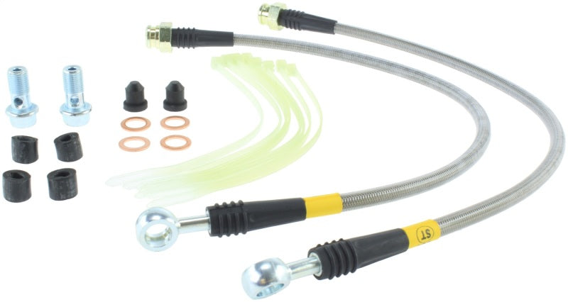 StopTech 11-14 Jeep Grand Cherokee (all) Stainless Steel Front Brake Lines Stoptech Brake Line Kits  AXOPROS