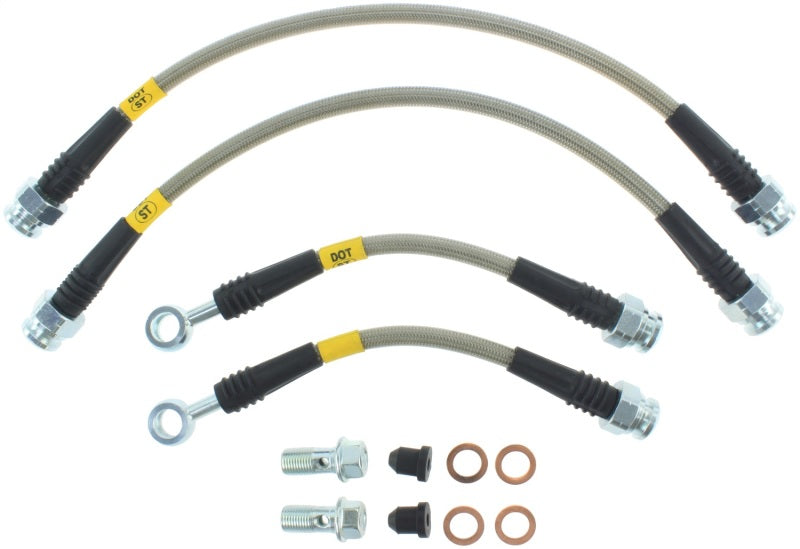 StopTech 2006-2014 Honda Ridgeline Stainless Steel Rear Brake Lines Stoptech Brake Line Kits  AXOPROS