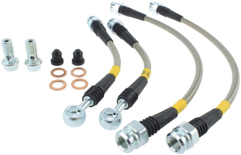 StopTech 2006-2014 Honda Ridgeline Stainless Steel Rear Brake Lines Stoptech Brake Line Kits  AXOPROS