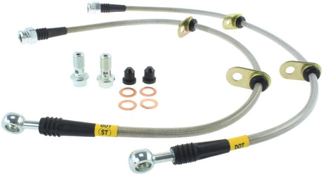 StopTech 90-93 Acura Integra / 90-91 Honda CRX Si Rear Disc Rear SS Brake Lines Stoptech Brake Line Kits  AXOPROS