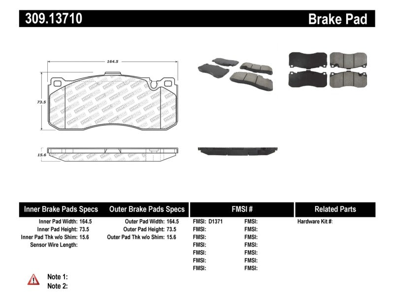 StopTech Performance 08-09 BMW 128i/135i Coupe Front Brake Pads Stoptech Brake Pads - Performance  AXOPROS