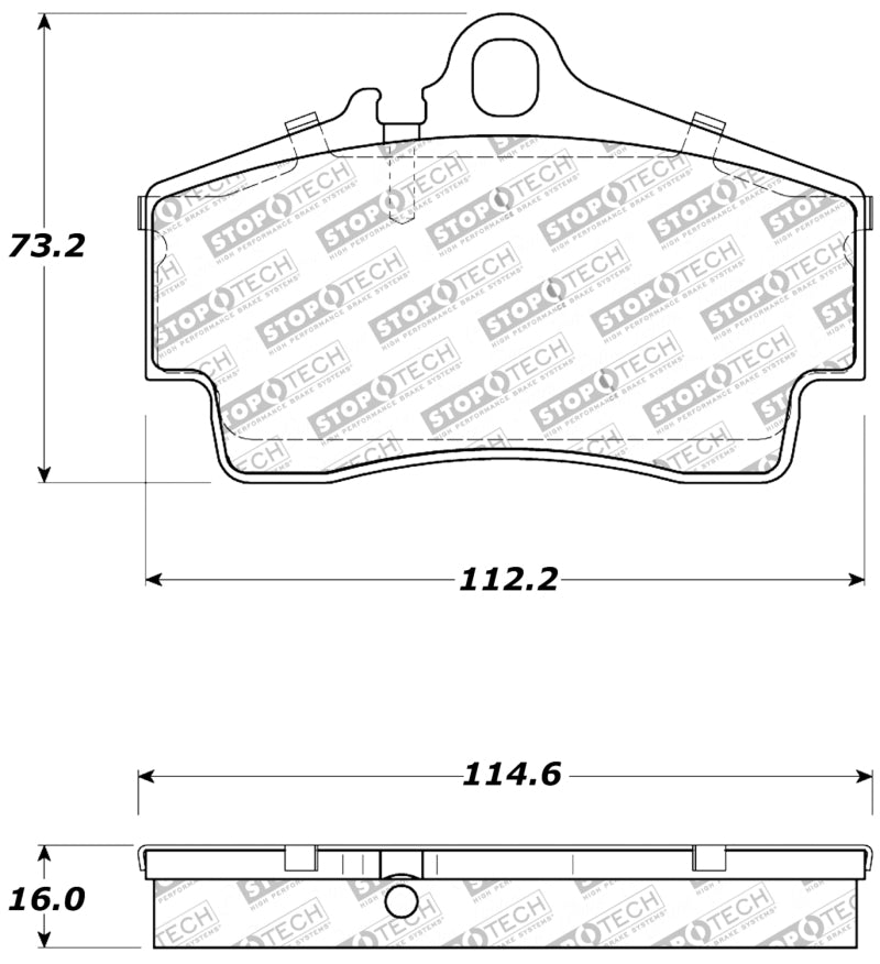 StopTech Performance 97-04 Porsche Boxster / 00-08 Boxster S / 98-08 911 Rear Brake Pads Stoptech Brake Pads - Performance  AXOPROS