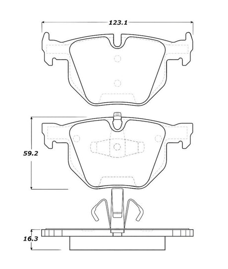 StopTech Street Touring 06 BMW 330 Series (Exc E90) Series Rear Brake Pads Stoptech Brake Pads - OE  AXOPROS