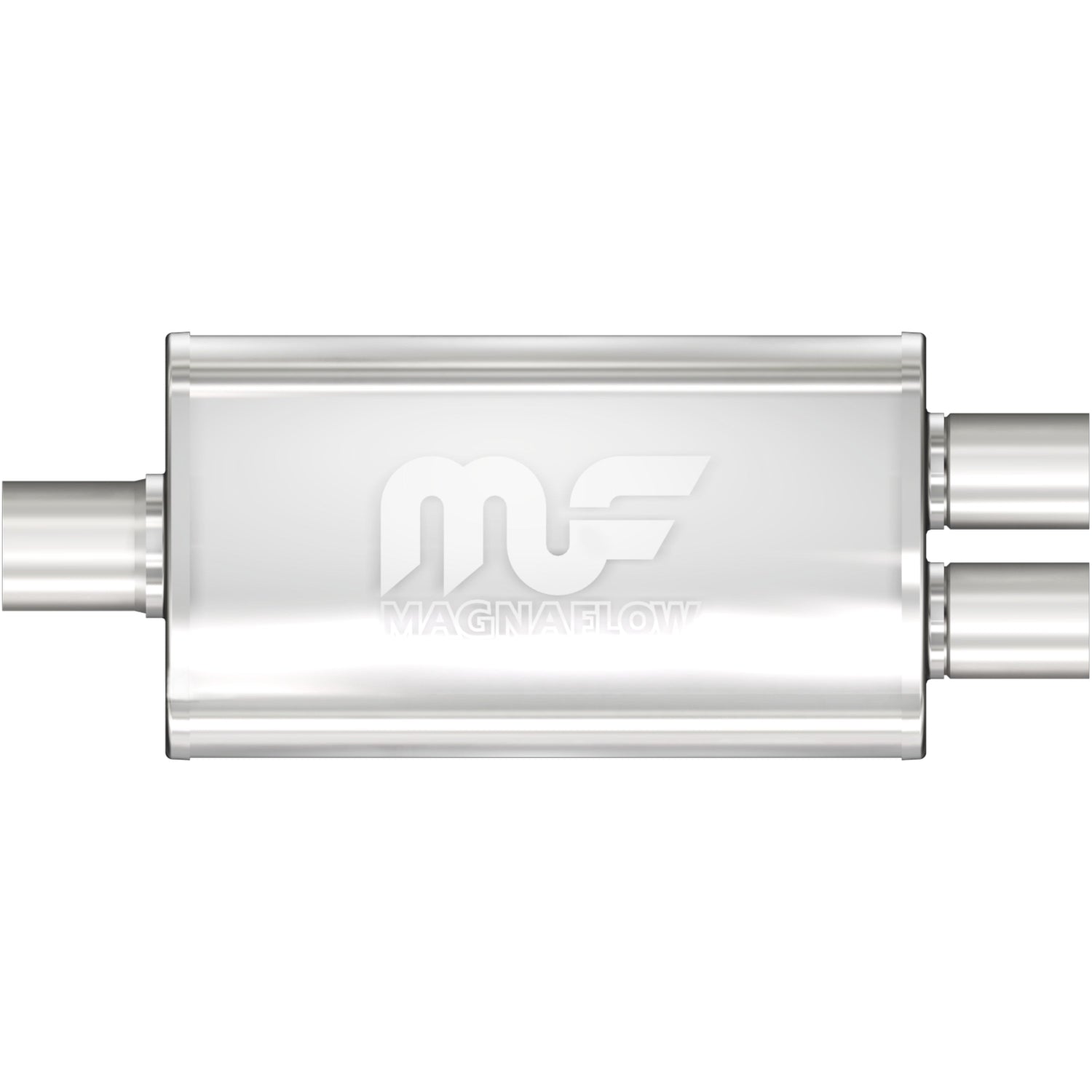 Straight-Through Performance Muffler; 2.25/2in. Center/Dual; 3.5x14x7 Body MagnaFlow Exhaust Products Exhaust Muffler  AXOPROS