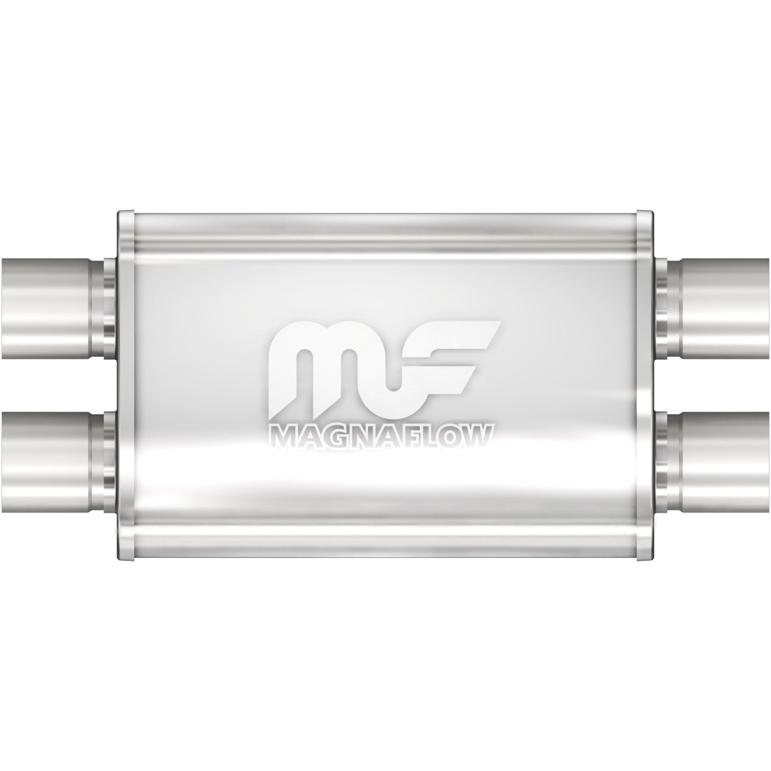 Straight-Through Performance Muffler; 2.5in. Dual/Dual; 4x11x9 Body MagnaFlow Exhaust Products Exhaust Muffler  AXOPROS