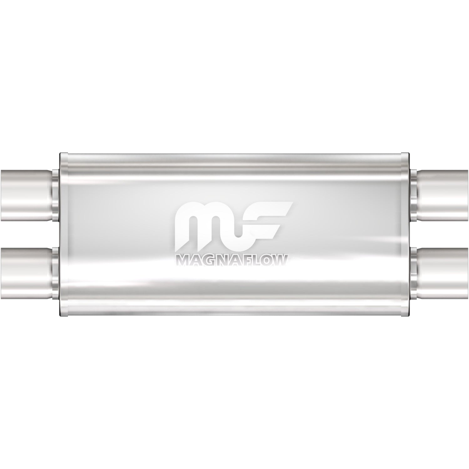 Straight-Through Performance Muffler; 2.5in. Dual/Dual; 5x18x8 Body MagnaFlow Exhaust Products Exhaust Muffler  AXOPROS