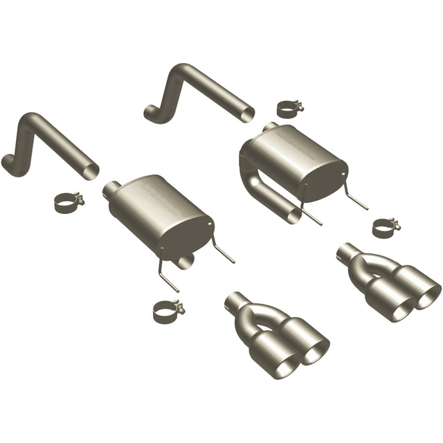 Street Series Stainless Axle-Back System MagnaFlow Exhaust Products Exhaust System Kit  AXOPROS