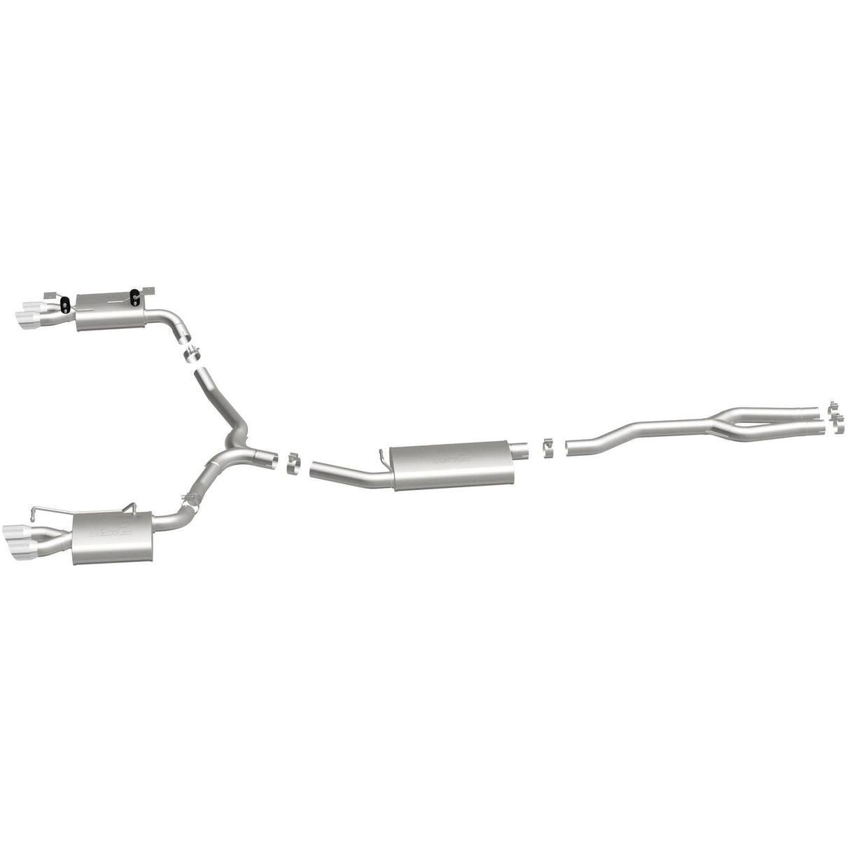 Street Series Stainless Cat-Back System MagnaFlow Exhaust Products Exhaust System Kit  AXOPROS