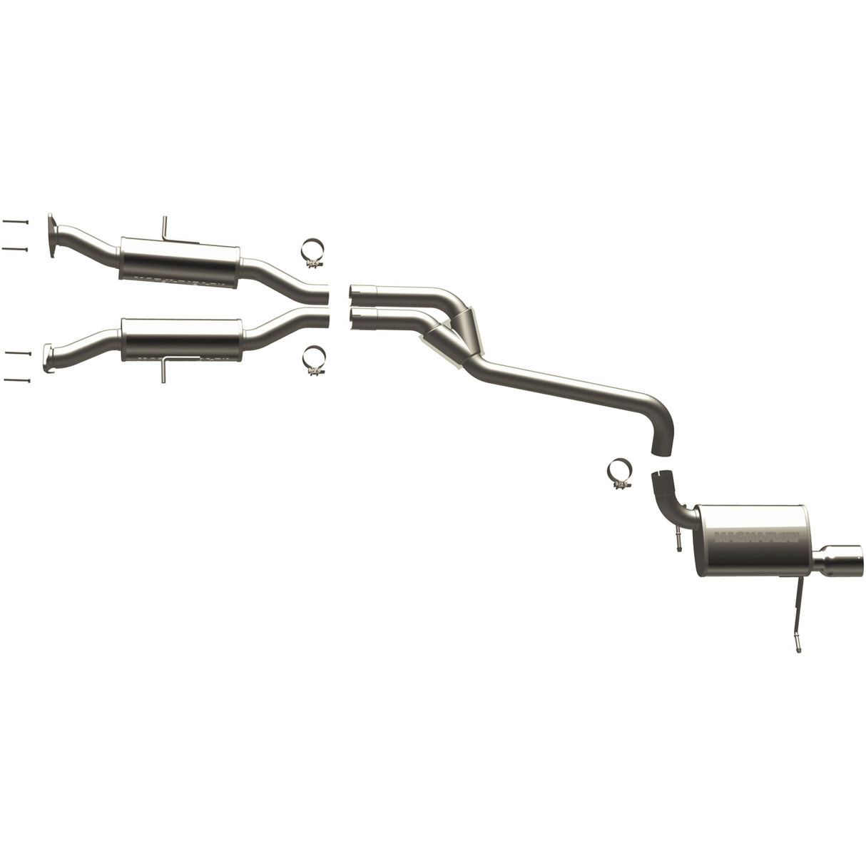 Street Series Stainless Cat-Back System MagnaFlow Exhaust Products Exhaust System Kit  AXOPROS