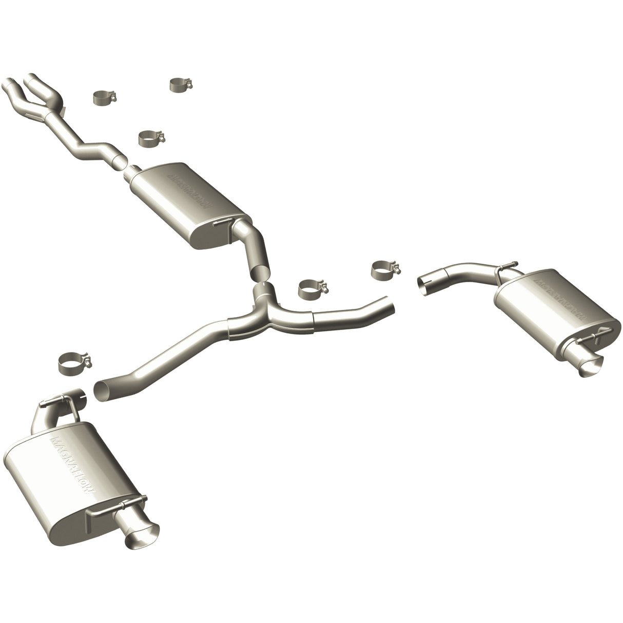 Street Series Stainless Cat-Back System MagnaFlow Exhaust Products Exhaust System Kit  AXOPROS