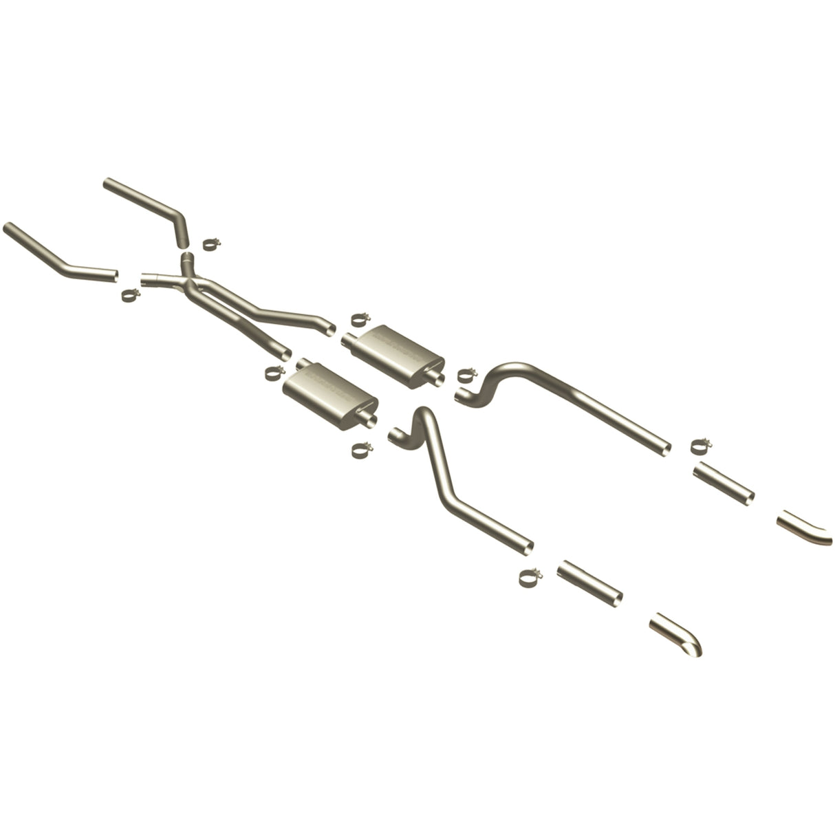 Street Series Stainless Crossmember-Back System MagnaFlow Exhaust Products Exhaust System Kit  AXOPROS