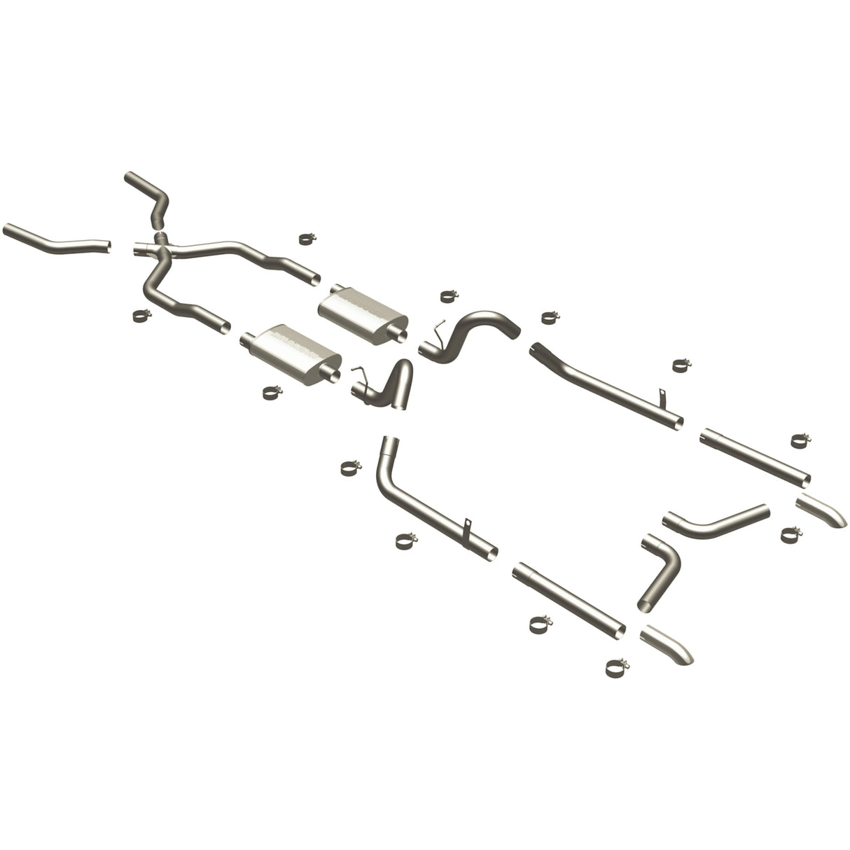 Street Series Stainless Crossmember-Back System MagnaFlow Exhaust Products Exhaust System Kit  AXOPROS